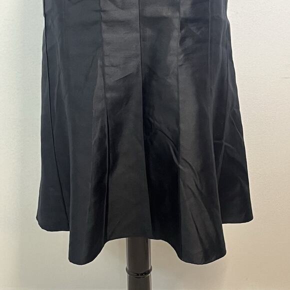 Talbots Woman Skirt Plus size 12 W Black Pure Silk A Line Midi Evening Cocktail - Picture 3 of 9